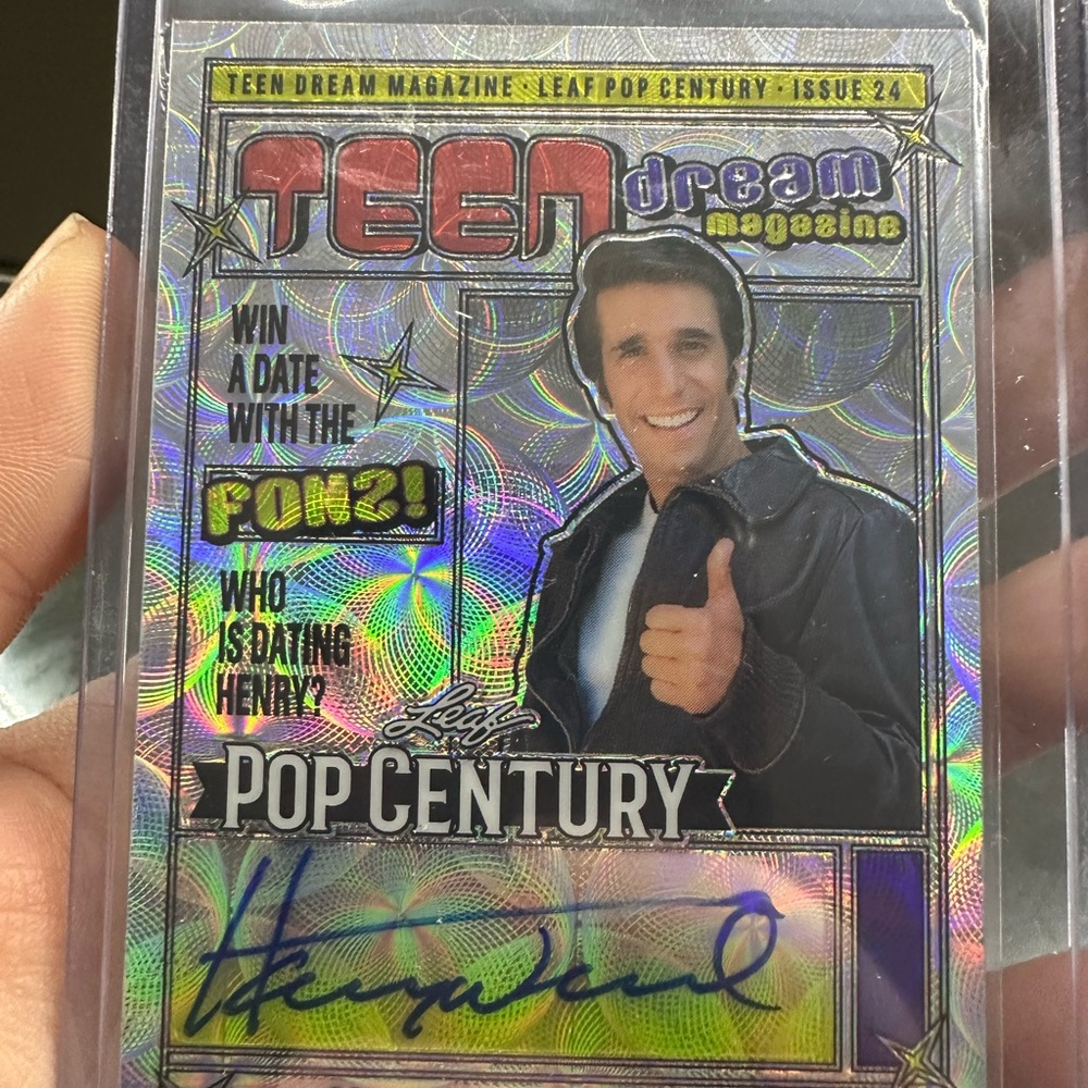 Teen Dream Magazine Leaf Henry Winkler autographed card 1/1